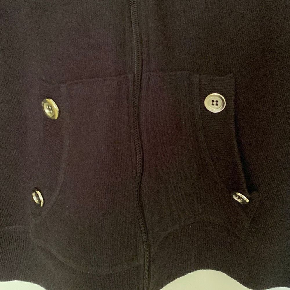 Karen Scott Sport Black Zip-up Jacket, Size Medium - Picture 4 of 6